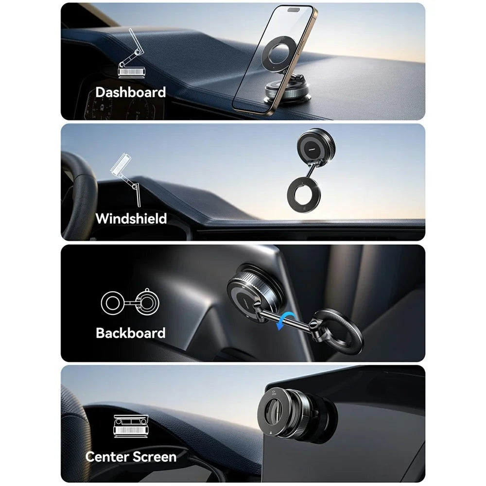 JOYROOM JR-ZS501 Mechanical Foldable Car Mount Suction Cup Magnetic Phone Holder Bracket - 5