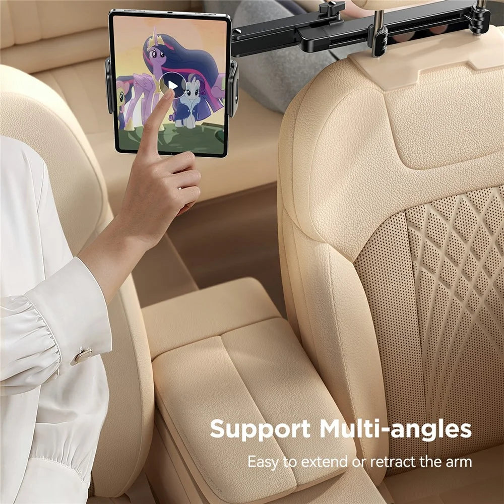 JOYROOM JR-ZS433 Car Headrest Mount Tablet Holder PC + Aluminum Alloy Dual Axis Extendable Stand - 5