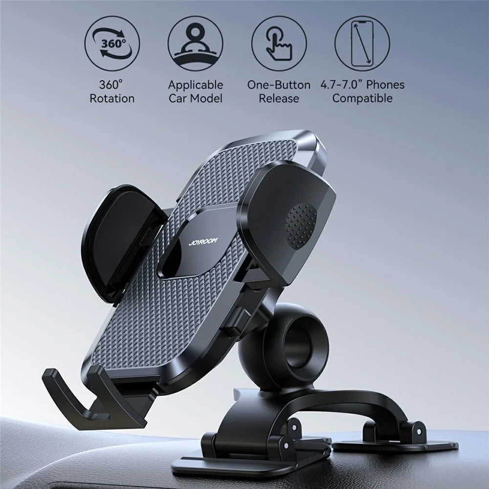 JOYROOM JR-ZS259 Car Dashboard Phone Holder Mount 3-Claw Mechanical Arm Adjustable for 4.7-7 Inch Devices - 2