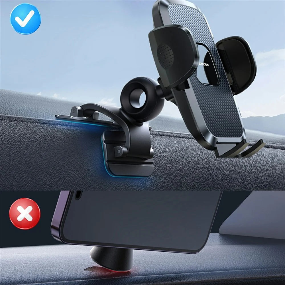 JOYROOM JR-ZS259 Car Dashboard Phone Holder Mount 3-Claw Mechanical Arm Adjustable for 4.7-7 Inch Devices - 4
