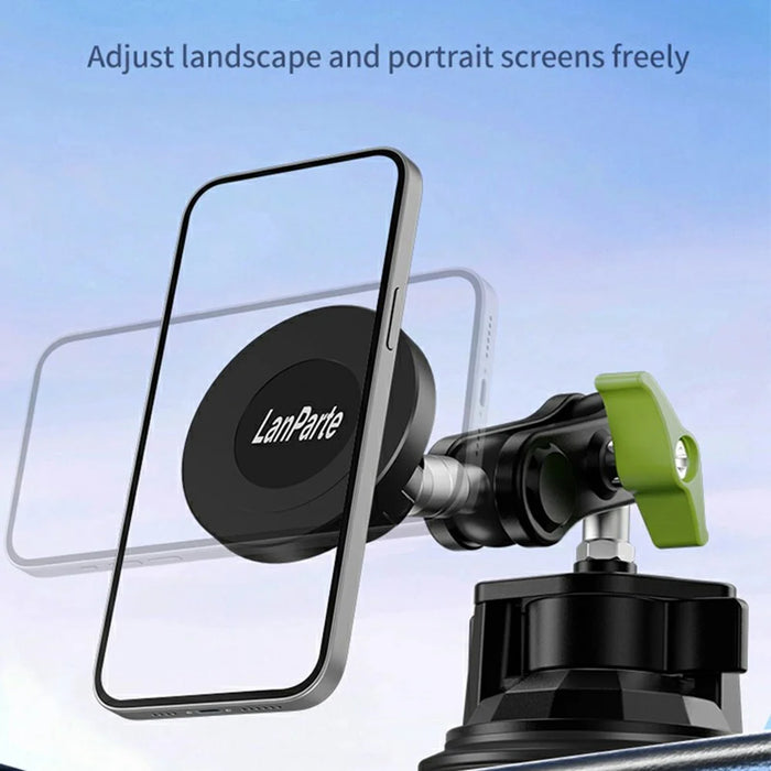 LANPARTE RBA-M01L Universal Magnetic Car Phone Holder Strong Suction Cup Mount with Adjustable Arm - 3