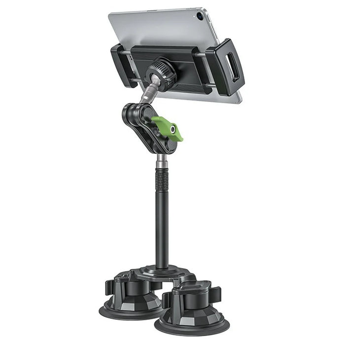 LANPARTE RBA-P2L Dual Suction Cup Tablet Stand Extended Version Universal Car Holder Mount with Adjustable Arm - 2