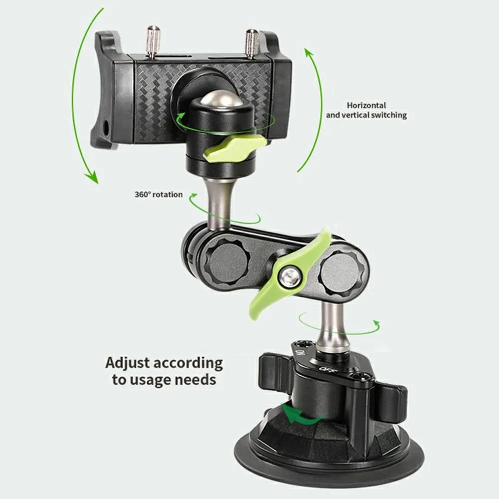 LANPARTE UBA-01 Universal Ball Head Arm Car Suction Cup Mount Multi Angle Adjustable Phone Bracket - 6