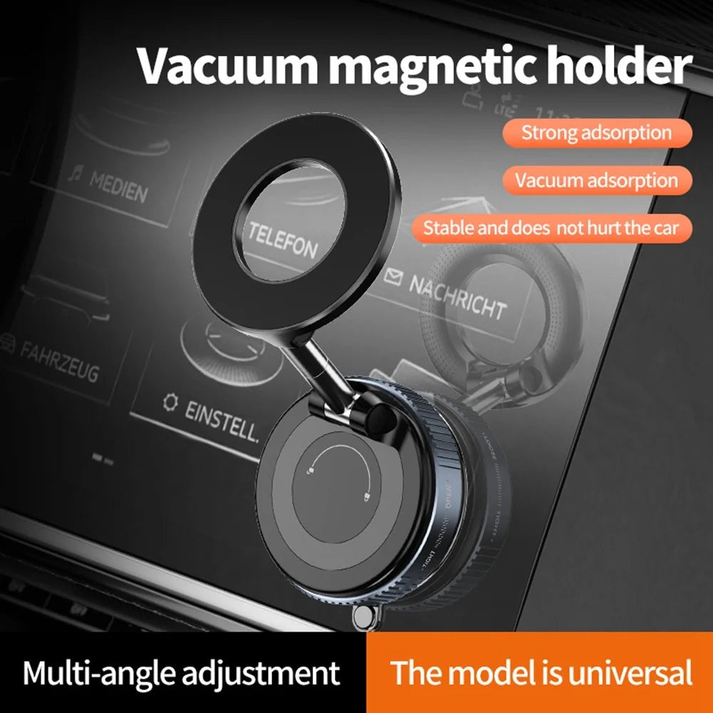 K007 360 Degree Rotation Car Suction Cup Base Magnetic Mount Phone Holder Dashboard Stand - Black - 4