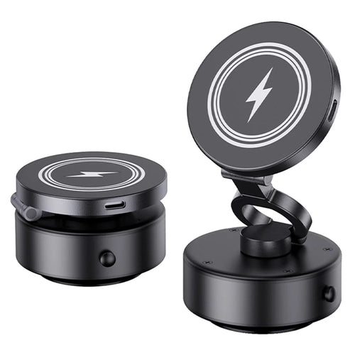 D1 Electric Vacuum Suction Multi Angle Rotating Car Phone Holder 15W Wireless Charging Magnetic Mount for Smartphones - 1