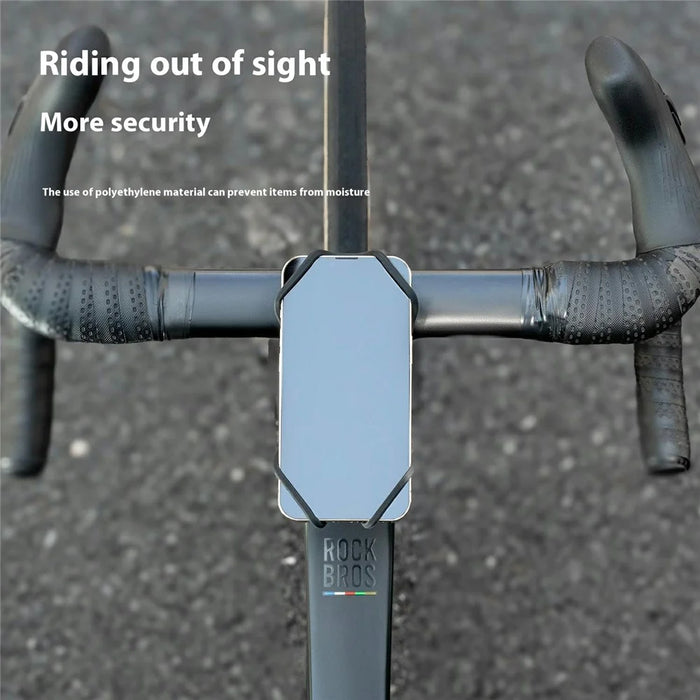 ROCKBROS Bicycle E-Bike Silicone Phone Mount Quick Release Cellphone Navigation Holder - 2