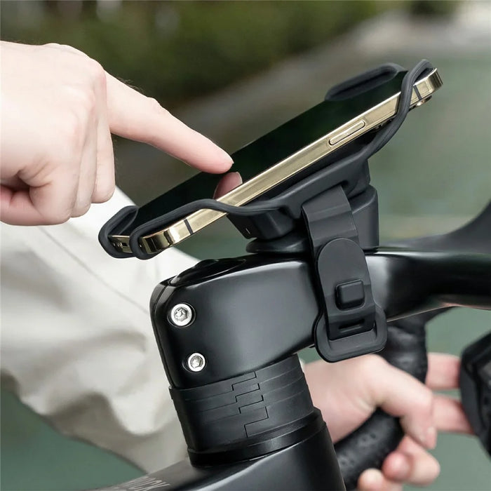 ROCKBROS Bicycle E-Bike Silicone Phone Mount Quick Release Cellphone Navigation Holder - 6