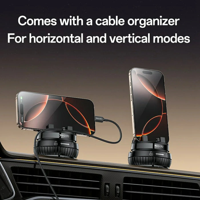 YESIDO C272 Car Phone Holder 360 Degree Rotation Dashboard Mount Adjustable Stand - 4