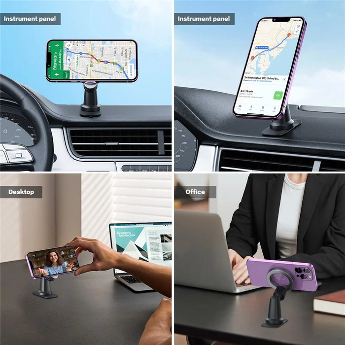 CZ-156B Car Dashboard Adhesive Mount Magnetic Phone Holder 360 Degree Rotation Cellphone Stand - 4
