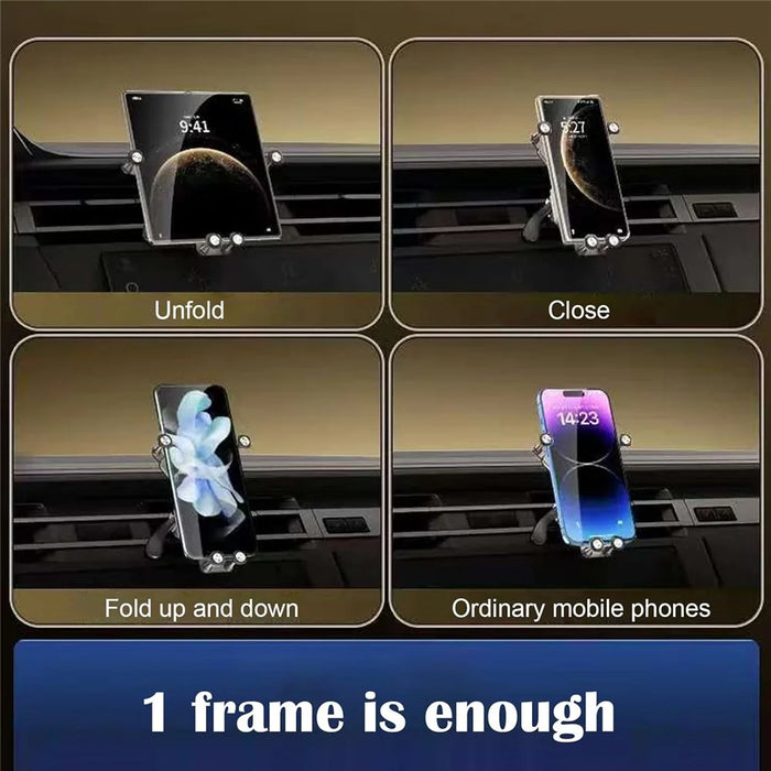 175 Auto Gravity Support Air Vent Mount Car Phone Holder for Foldable Screen Phones Bracket - 6