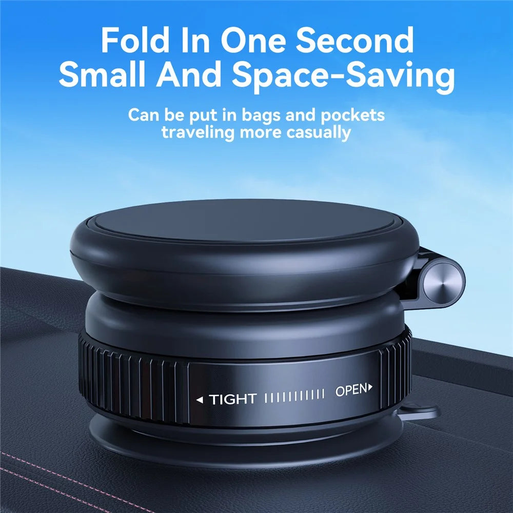 MA-151M Vacuum Suction Cup Mount Foldable Magnetic Phone Holder Retractable Car Cellphone Bracket - 3