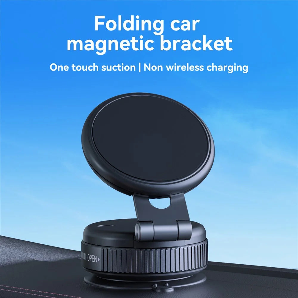 MA-151M Vacuum Suction Cup Mount Foldable Magnetic Phone Holder Retractable Car Cellphone Bracket - 4