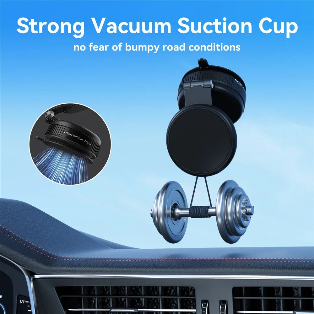 MA-151M Vacuum Suction Cup Mount Foldable Magnetic Phone Holder Retractable Car Cellphone Bracket - 7