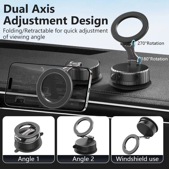 M003 Car Phone Holder Vacuum Suction Mount Foldable Cellphone Bracket - 4