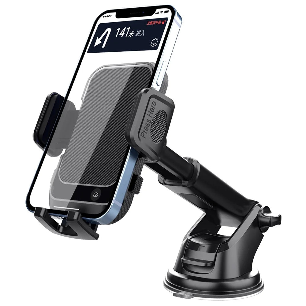 ML213 Car Phone Mount 360° Rotation Suction Cup Dashboard Windshield Cell Phone Holder - Black - 2