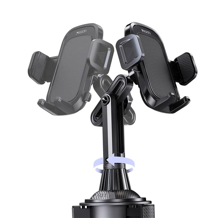 YESIDO C195 360 Degrees Rotating 4-6.7 inch Phone Bracket for Car Cup Holder Stand - 4