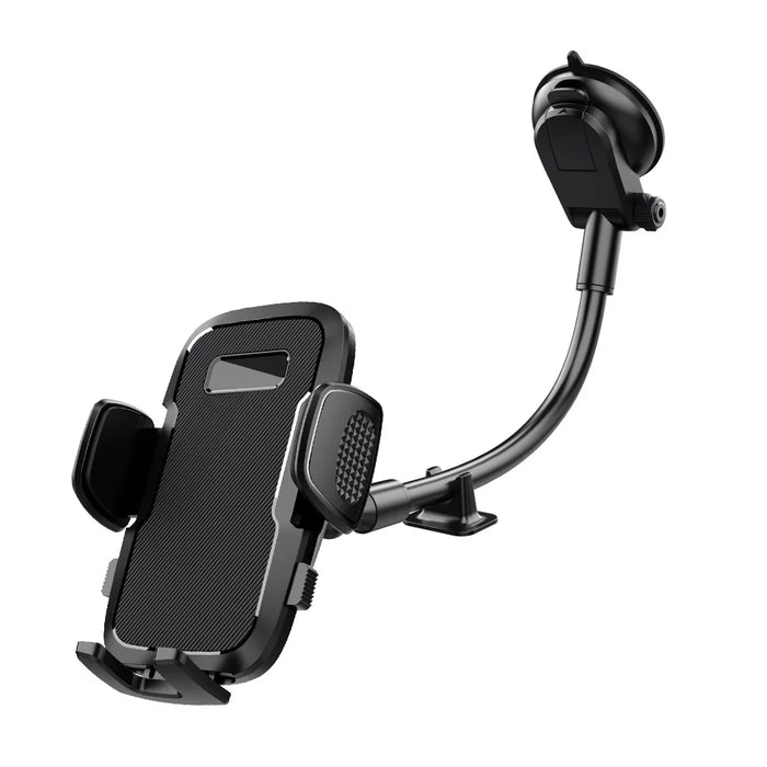 ML219 Car Suction Cup Phone Mount with Gooseneck Long Arm Mobile Holders for Dashboard, Windshield - Black - 2