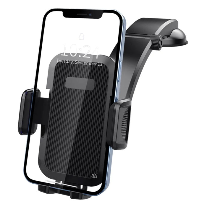 ML199 Car Dashboard Phone Mount Strong Suction Cup Adjustable Telescopic Arm Mobile Holder - Black - 1