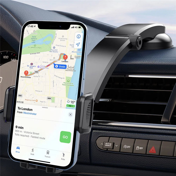 ML199 Car Dashboard Phone Mount Strong Suction Cup Adjustable Telescopic Arm Mobile Holder - Black - 4