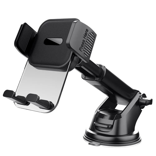 ML211 Strong Suction Car Phone Holder Dashboard Windshield Adjustable Extendable Mount Bracket - Grey - 1