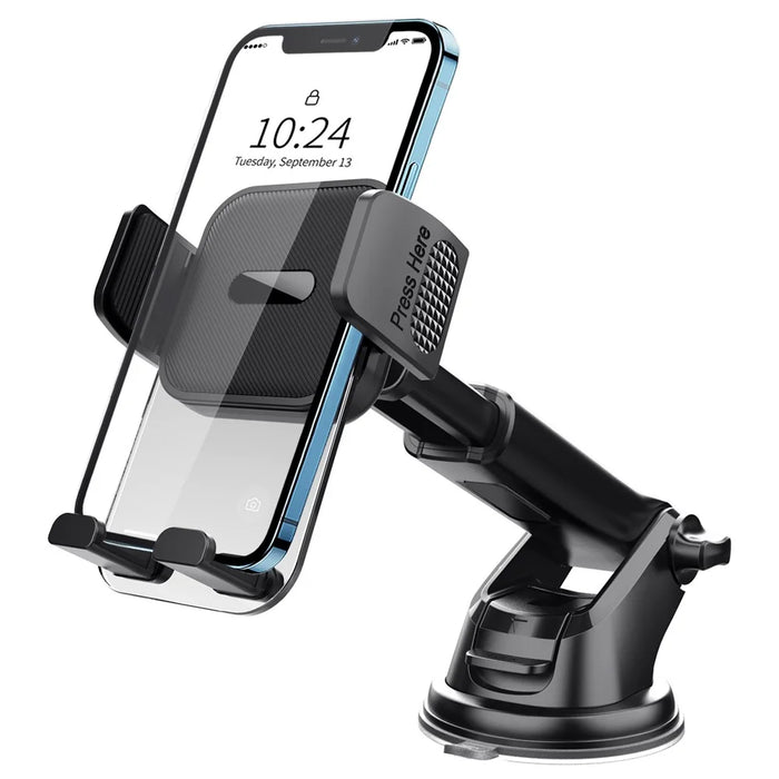 ML211 Strong Suction Car Phone Holder Dashboard Windshield Adjustable Extendable Mount Bracket - Grey - 2