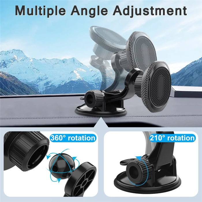 ML203 Suction Cup Base Car Dashboard Mount 360 Degree Adjustable Magnetic Phone Holder Bracket - 4