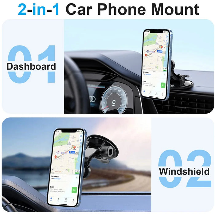 ML203 Suction Cup Base Car Dashboard Mount 360 Degree Adjustable Magnetic Phone Holder Bracket - 5