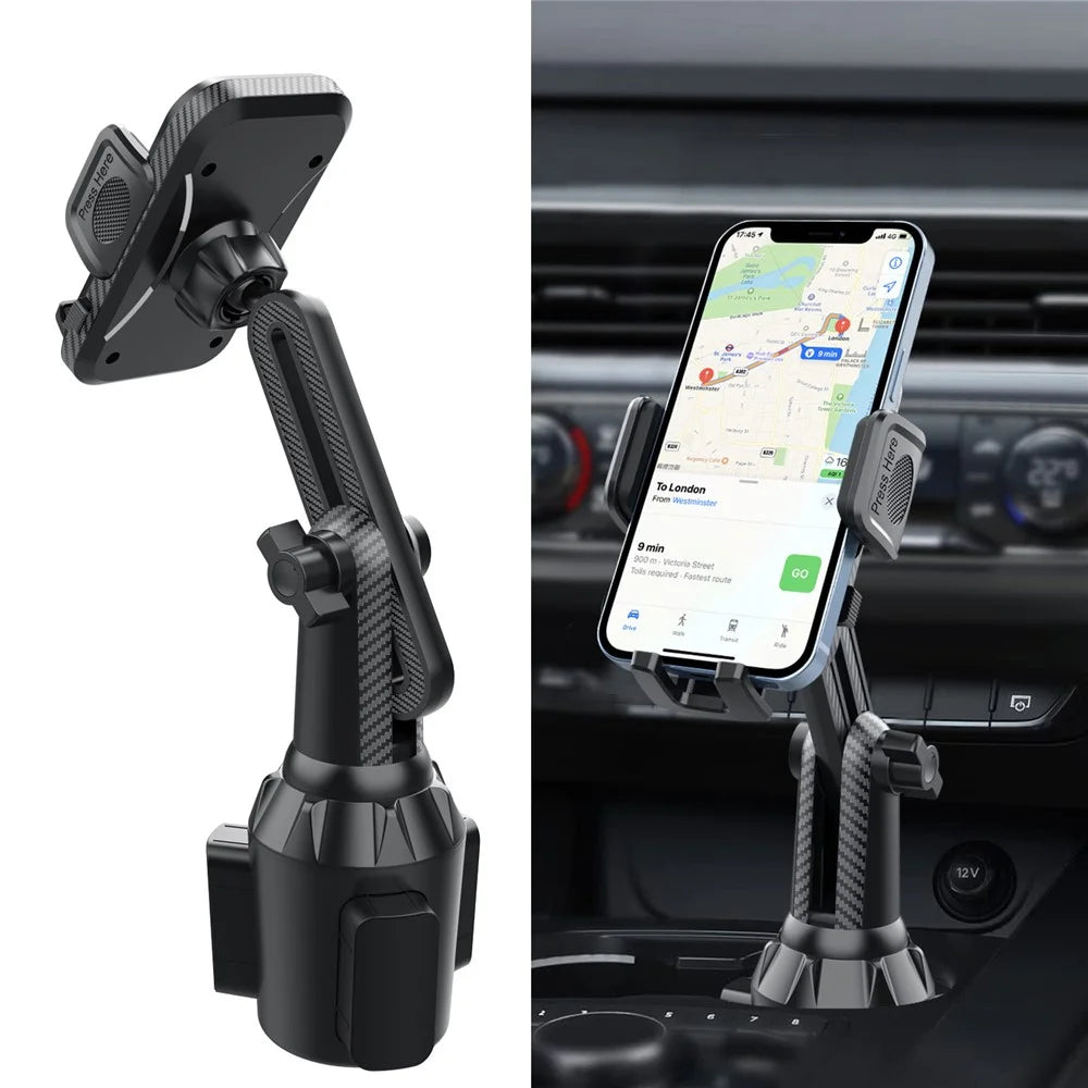 ML238 Adjustable Long Neck Car Cup Holder Phone Mount 360 Degree Rotation Universal Smartphone Stand - 3
