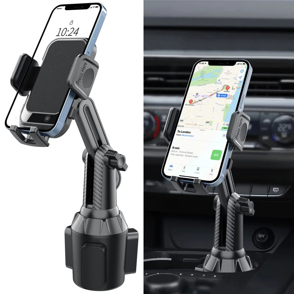 ML238 Adjustable Long Neck Car Cup Holder Phone Mount 360 Degree Rotation Universal Smartphone Stand - 4