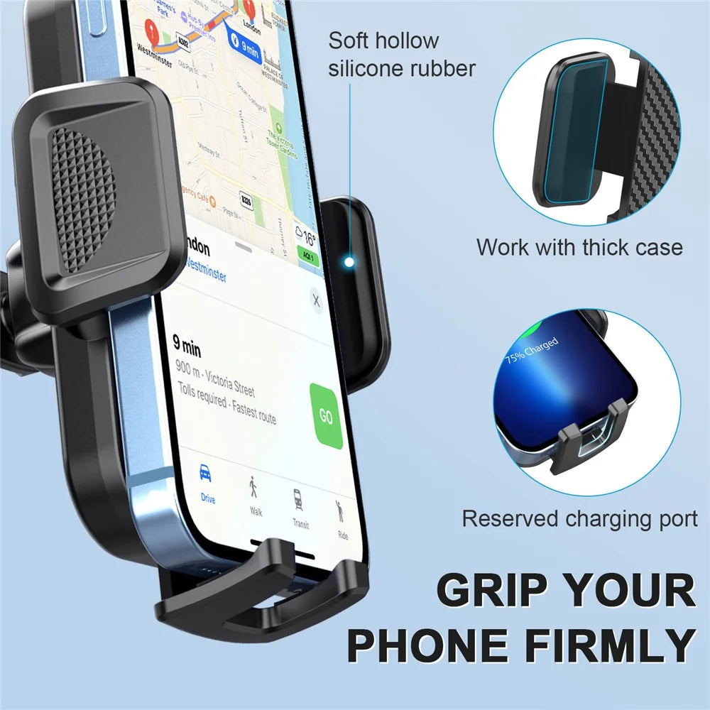 ML-200 Extendable Arm Phone Holder 360 Degree Rotation Suction Cup Mount Bracket for Car Dashboard / Windshield - 4