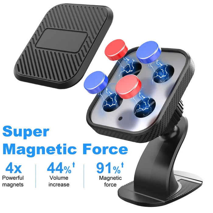 ML173 Adhesive Base 360 Degree Rotation Car Dashboard Mount Square Magnetic Phone Holder Bracket - 3