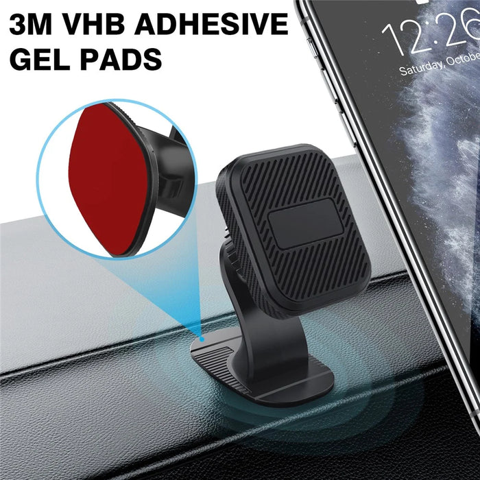 ML173 Adhesive Base 360 Degree Rotation Car Dashboard Mount Square Magnetic Phone Holder Bracket - 4