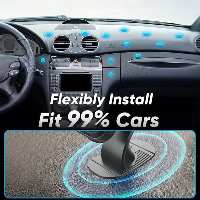 ML173 Adhesive Base 360 Degree Rotation Car Dashboard Mount Square Magnetic Phone Holder Bracket - 6