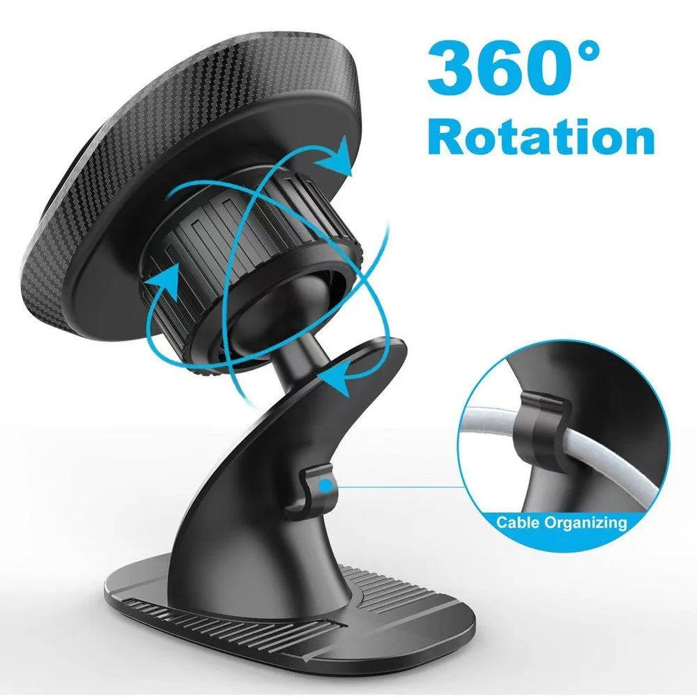ML180 360 Degree Rotation Car Dashboard Mount Oval Magnetic Phone Holder Bracket with Adhesive Base - 3