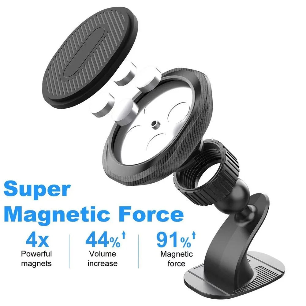 ML180 360 Degree Rotation Car Dashboard Mount Oval Magnetic Phone Holder Bracket with Adhesive Base - 4