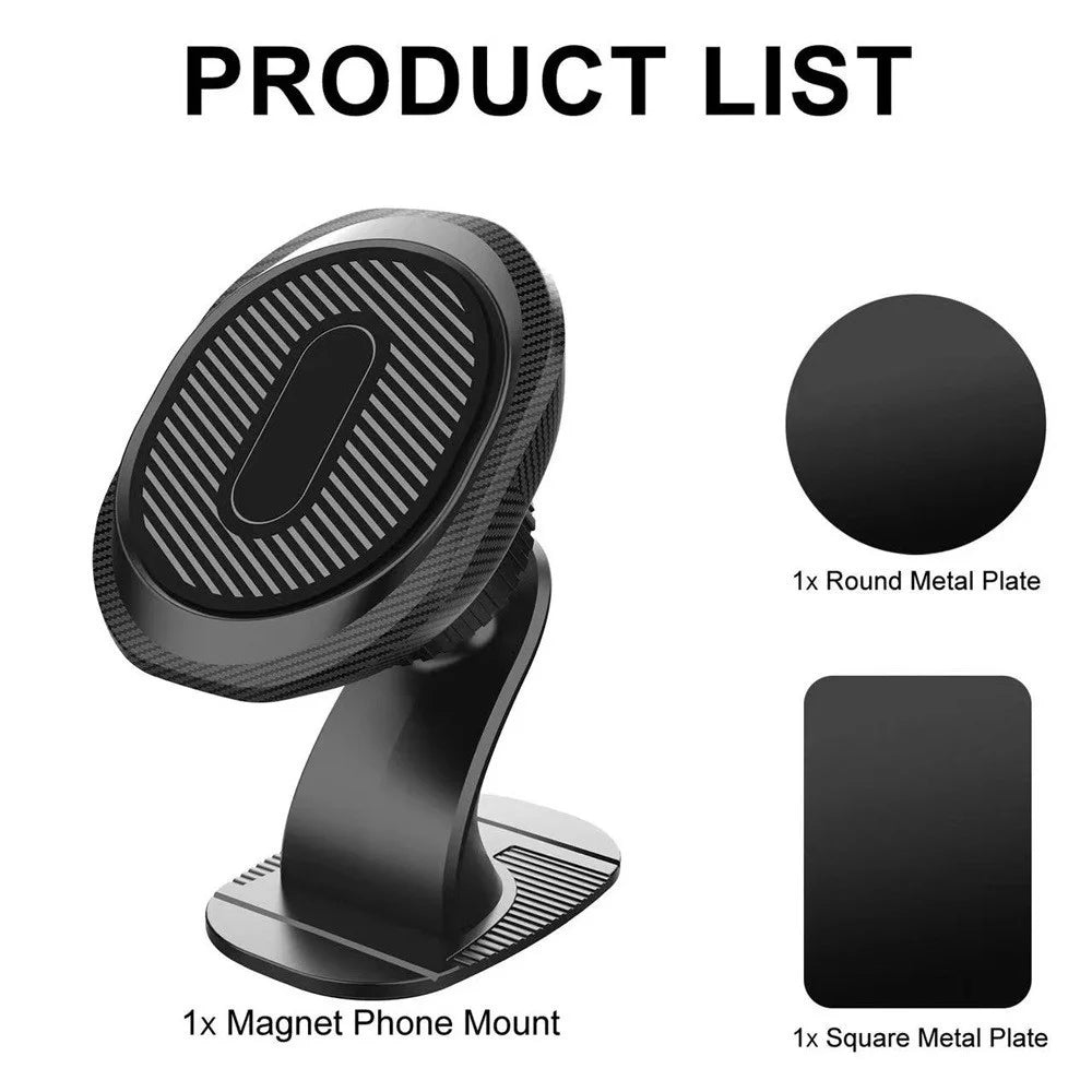 ML180 360 Degree Rotation Car Dashboard Mount Oval Magnetic Phone Holder Bracket with Adhesive Base - 5