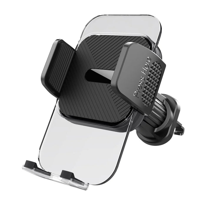ML244 For Car Air Vent 360 Degree Rotation Phone Holder Hook Design Transparent Cellphone Mount Stand - Grey - 1
