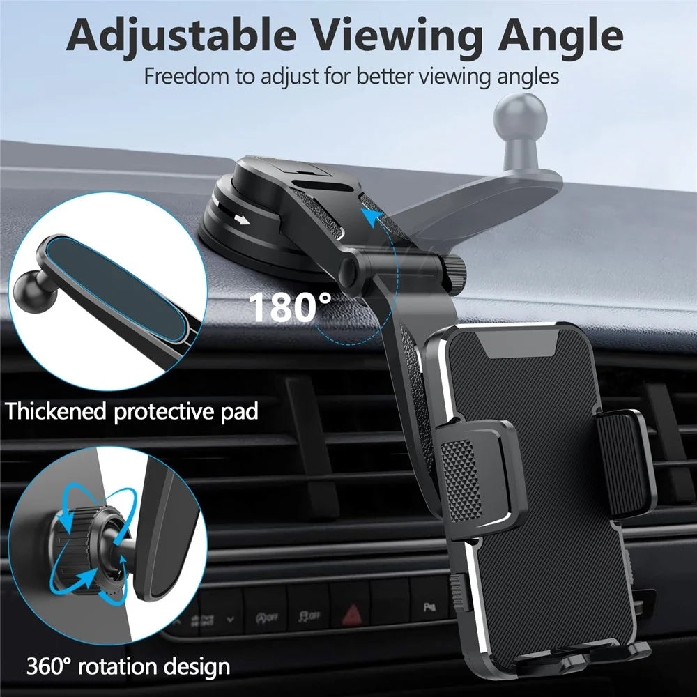 ML241 Car Phone Holder 360 Degree Rotation Adjustable Arm Suction Cup Mount Bracket - 3