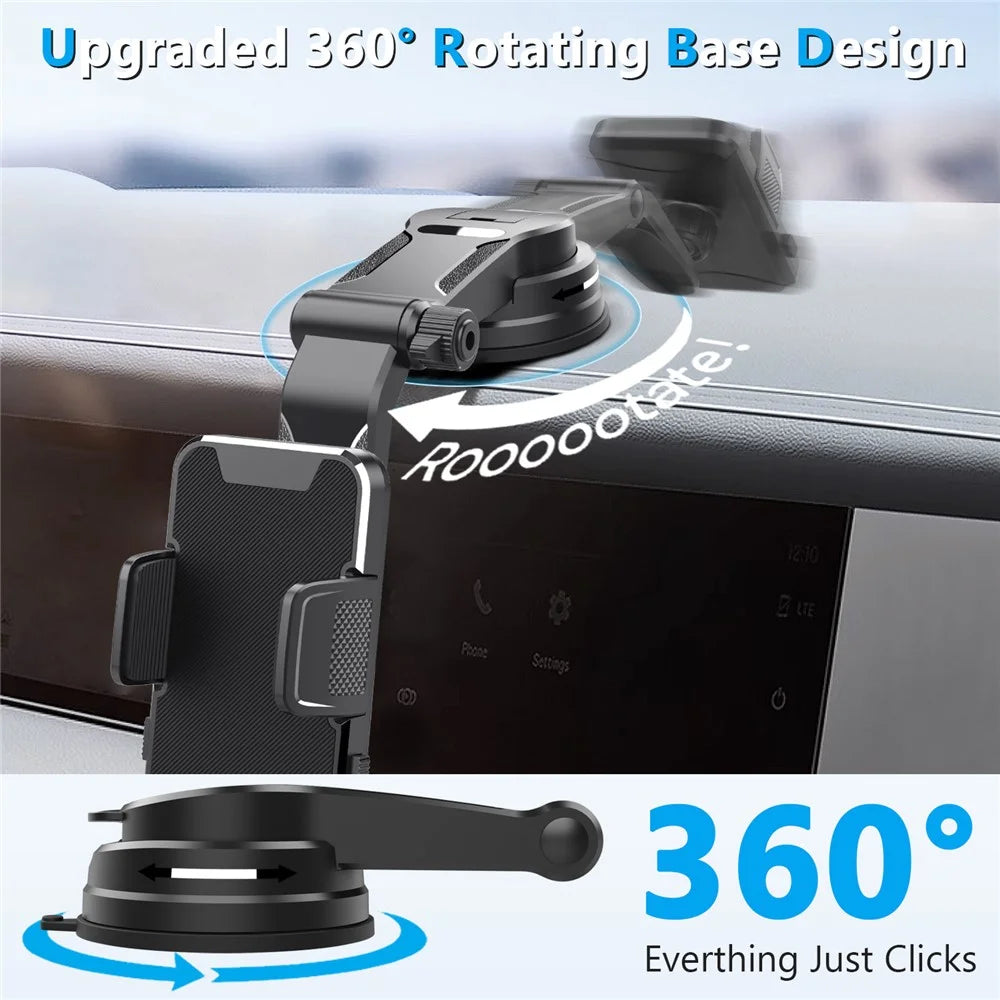 ML241 Car Phone Holder 360 Degree Rotation Adjustable Arm Suction Cup Mount Bracket - 5