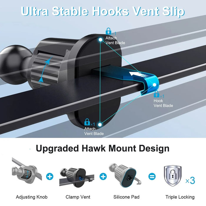 ML216 Magnetic Phone Holder 360 Degree Rotation Car Air Vent Mount Cellphone Bracket - 5