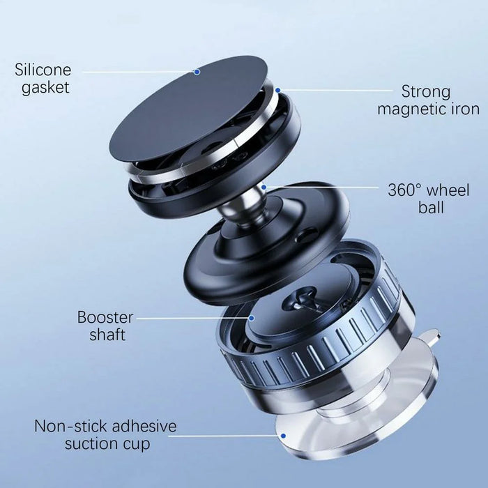 X50 Car Dashboard Windscreen Suction Cup Phone Holder 360 Degree Rotation Magnetic Mount Stand - Black - 3