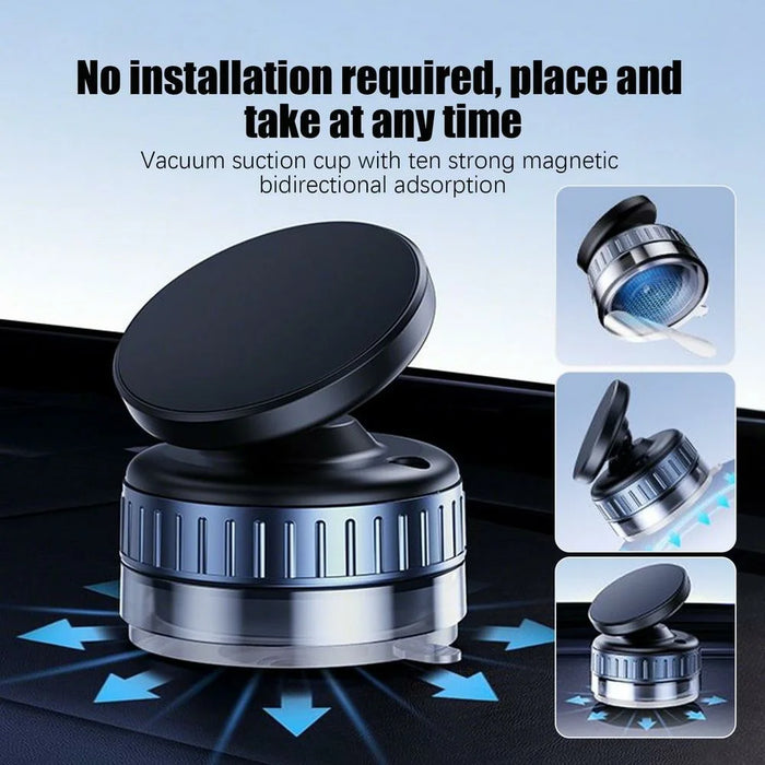 X50 Car Dashboard Windscreen Suction Cup Phone Holder 360 Degree Rotation Magnetic Mount Stand - Black - 4