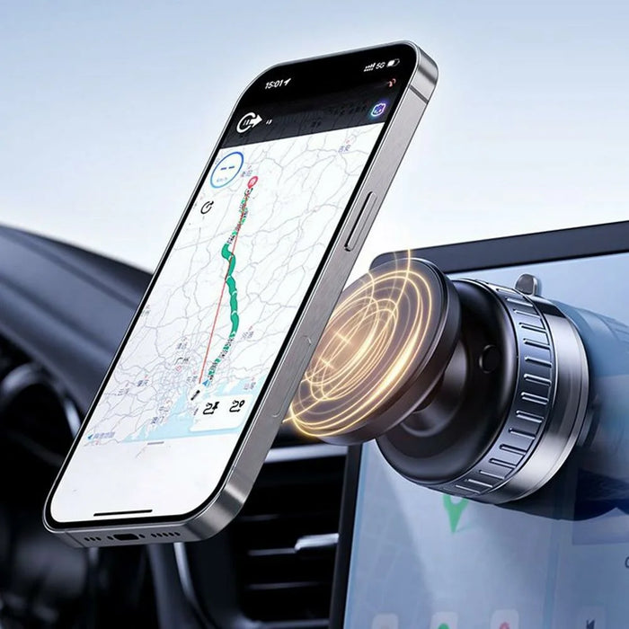 X50 Car Dashboard Windscreen Suction Cup Phone Holder 360 Degree Rotation Magnetic Mount Stand - Black - 6