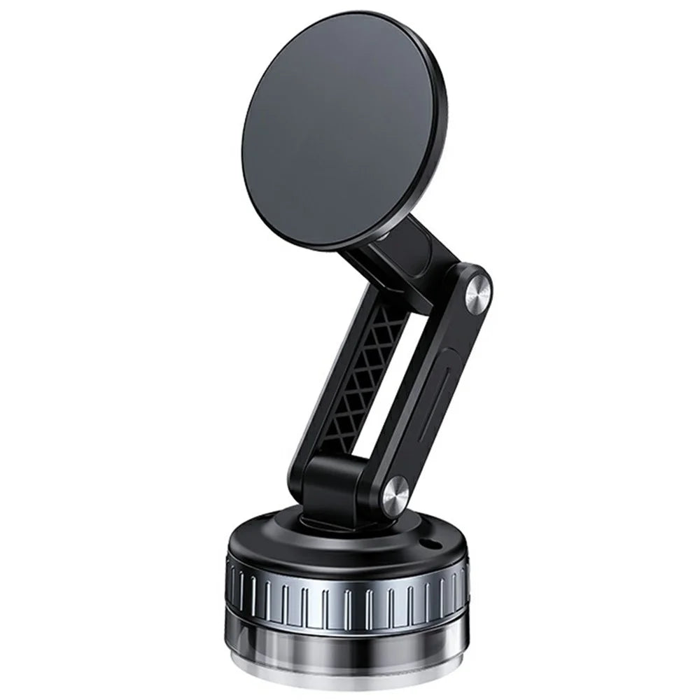 X51 Car Dashboard Suction Cup Navigation Phone Mount Foldable Mechanical Arm Magnetic Cellphone Holder - Black - 1