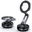 X63 Magnetic Car Phone Navigation Mount Vacuum Suction Cup Foldable Arm Aluminum Alloy Bracket - Grey - 1
