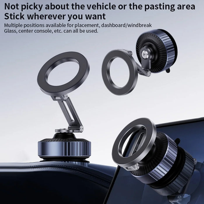 Z23 Foldable Vacuum Suction Magnetic Car Phone Mount for Dashboard 360 Degree Rotation Cellphone Bracket - 6