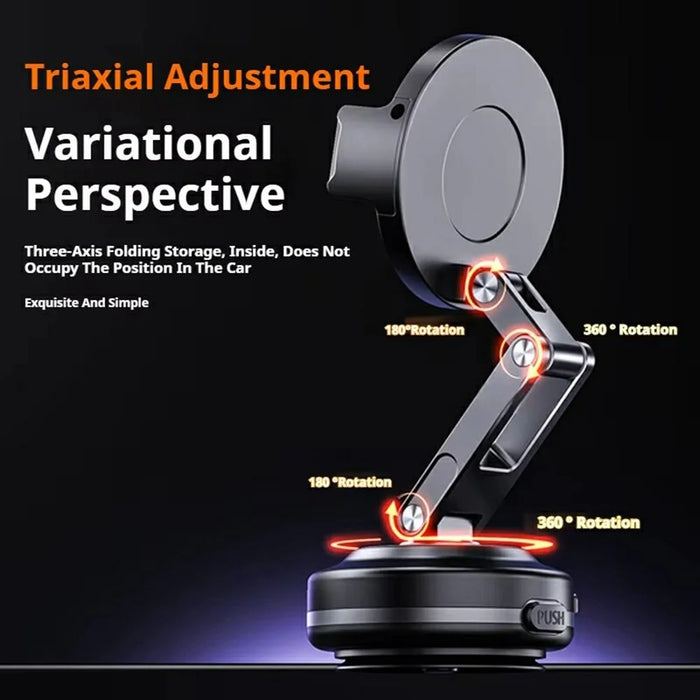 X63J Foldable Car Phone Mount Vacuum Suction Dashboard Phone Navigation Stand - 6