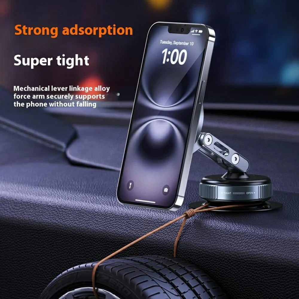 X53 Magnetic Car Dashboard Phone Stand Vacuum Suction Cup 360 Degree Rotation Foldable Cellphone Bracket - 3