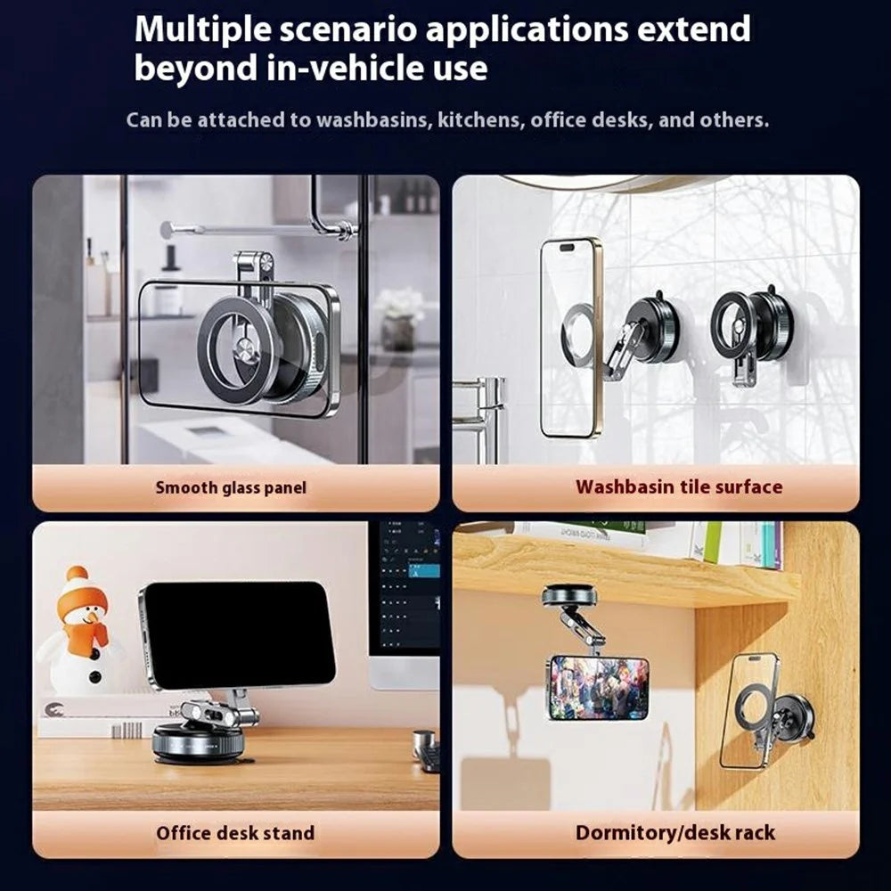 X53 Magnetic Car Dashboard Phone Stand Vacuum Suction Cup 360 Degree Rotation Foldable Cellphone Bracket - 6