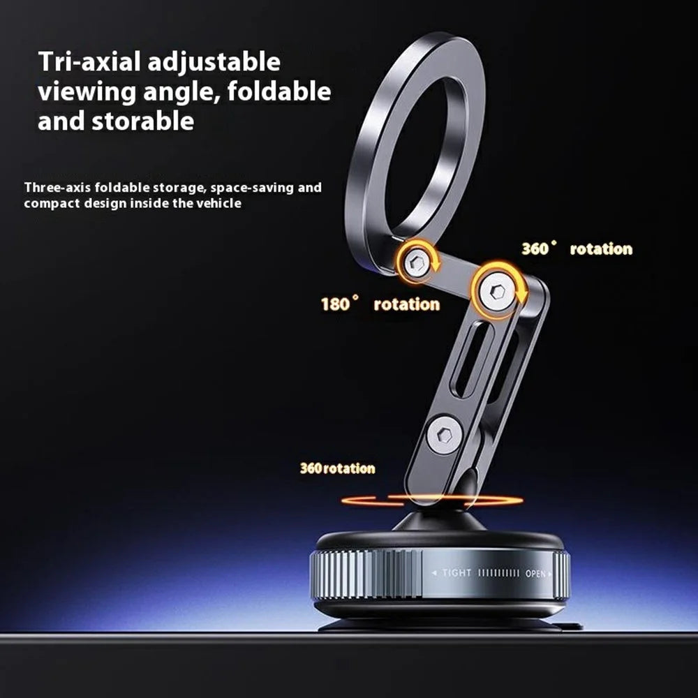 X53 Magnetic Car Dashboard Phone Stand Vacuum Suction Cup 360 Degree Rotation Foldable Cellphone Bracket - 7